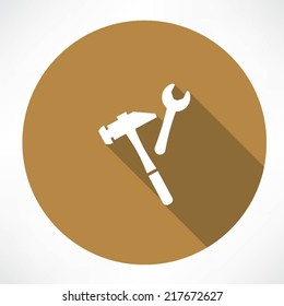 Wrench and hammer