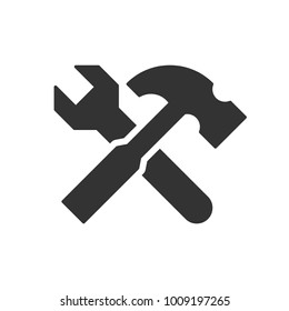 Wrench and hammer icon