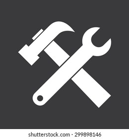 Wrench and hammer icon