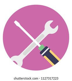wrench and hammer for technical support
