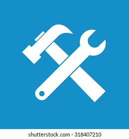Wrench and hammer . Tools icon . Vector illustration