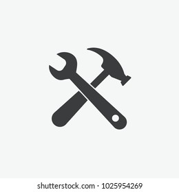 Wrench & Hammer Vector Icon