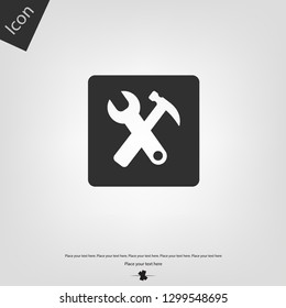 Wrench hammer vector icon