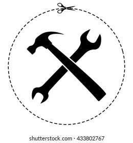 Wrench And Hammer Vector Icon