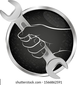 Wrench in hand design for repair and service