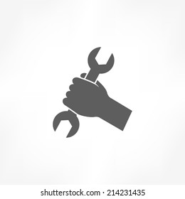 Wrench In Hand Icon