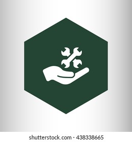 wrench in hand icon