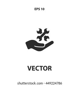 wrench in hand icon