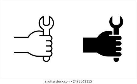 Llave en conjunto de iconos de mano. llave en Ilustración vectorial de mano sobre fondo blanco