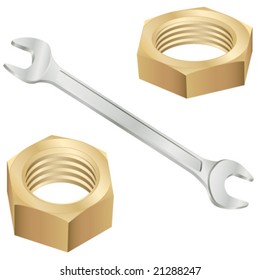 wrench, hexagon nut