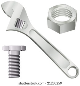 Wrench, hexagon nut, hexagon bolt