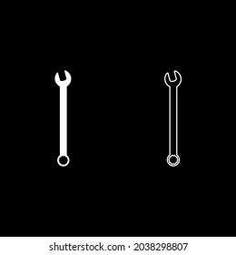 Herramienta Hand Hand Hand Hand para el hexágono de llave Icono de instrumento ingeniero mecánico Icono de la ilustración del vector de color blanco conjunto de imágenes de estilo plano