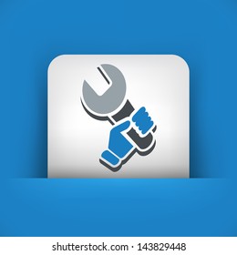 Wrench holding icon