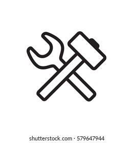 wrench hummer icon illustration isolated vector sign symbol
