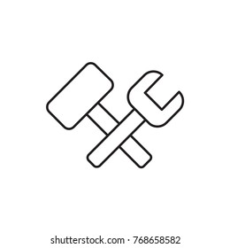 wrench hummer icon illustration isolated vector sign symbol