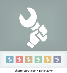 Wrench icon 3d