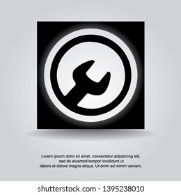 Wrench icon background. Vector Illustration.