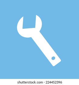 wrench icon blue background