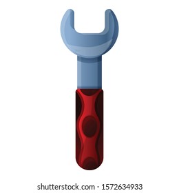 Wrench icon. Cartoon of wrench vector icon for web design isolated on white background