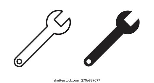 Wrench icon collection. modern simple icons for web