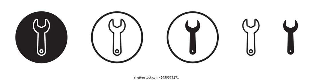 Wrench Icon Collection. Vector Symbol for Mechanical Maintenance.