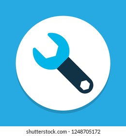 Wrench icon colored symbol. Premium quality isolated spanner element in trendy style.