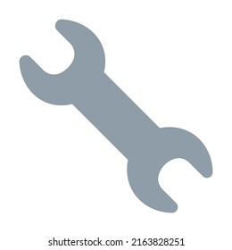 Wrench icon design flat isolated vector illustration on white background. Carpentry tools