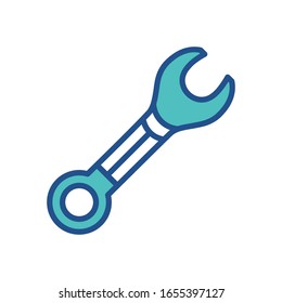 wrench icon design, flat style icon collection