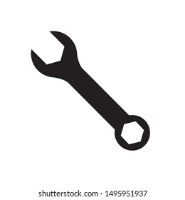Wrench icon design. Wrench icon in modern flat style design. Vector illustration.