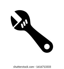 Wrench icon design template, vector icon designed in flat style isolated on white background, solid icon vector design, can be used for web and various needs of your project