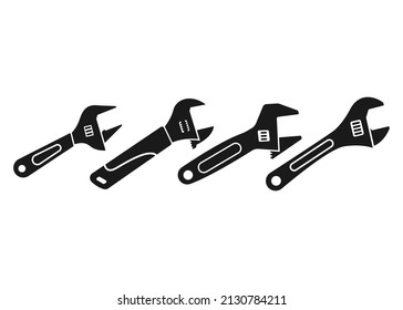 Plantilla de diseño de icono de Wrench, vector ilustración aislada
