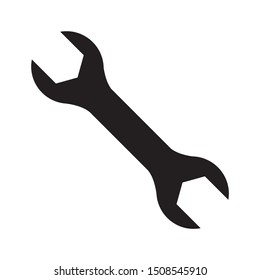 Wrench icon design. Wrench icon in trendy flat style design. Vector illustration.