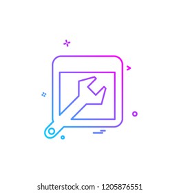 Wrench icon design vector