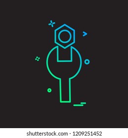 Wrench icon design vector