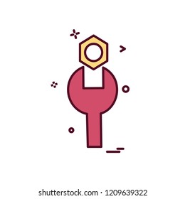 Wrench icon design vector