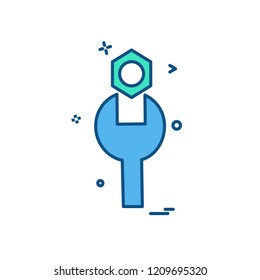 Wrench icon design vector