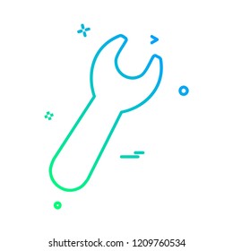 Wrench Icon design vector