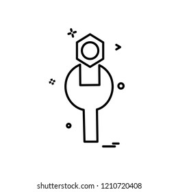 Wrench icon design vector