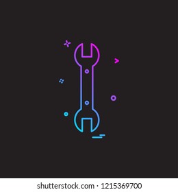 Wrench icon design vector