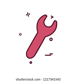 Wrench Icon design vector