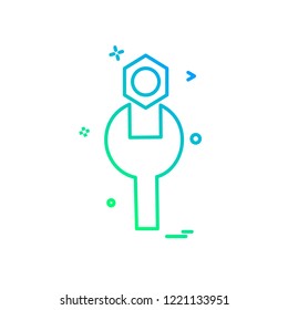 Wrench icon design vector
