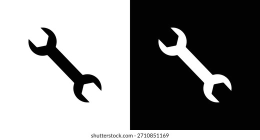 Schraubenschlüssel Symbol Design Vektorsammlung. flache Symbole.