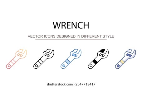 Wrench icon design with white background stock illustration