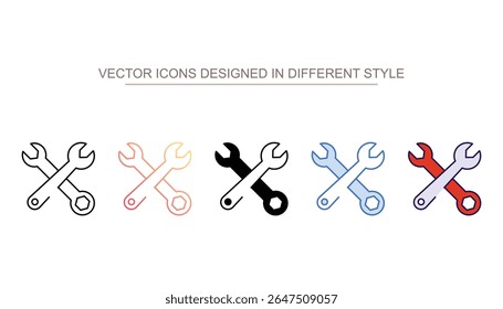Wrench icon design with white background stock illustration