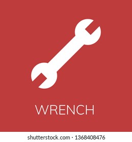  Wrench icon. Editable  Wrench icon for web or mobile.