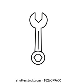 wrench icon Element of building icon for mobile concept and web apps. Thin line wrench icon can be used for web and mobile. Premium icon on white background