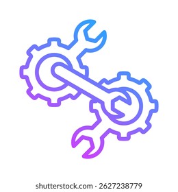 Wrench Icon Element For Design