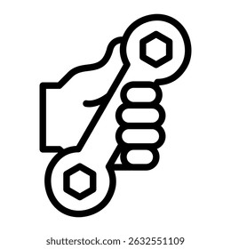 Wrench Icon Element For Design