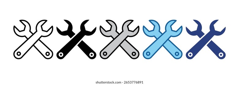 Wrench Icon Element For Design