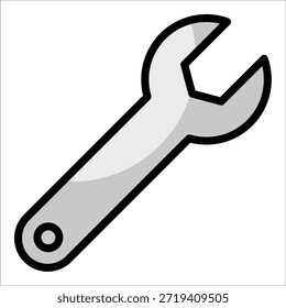 Wrench Icon Element For Design
